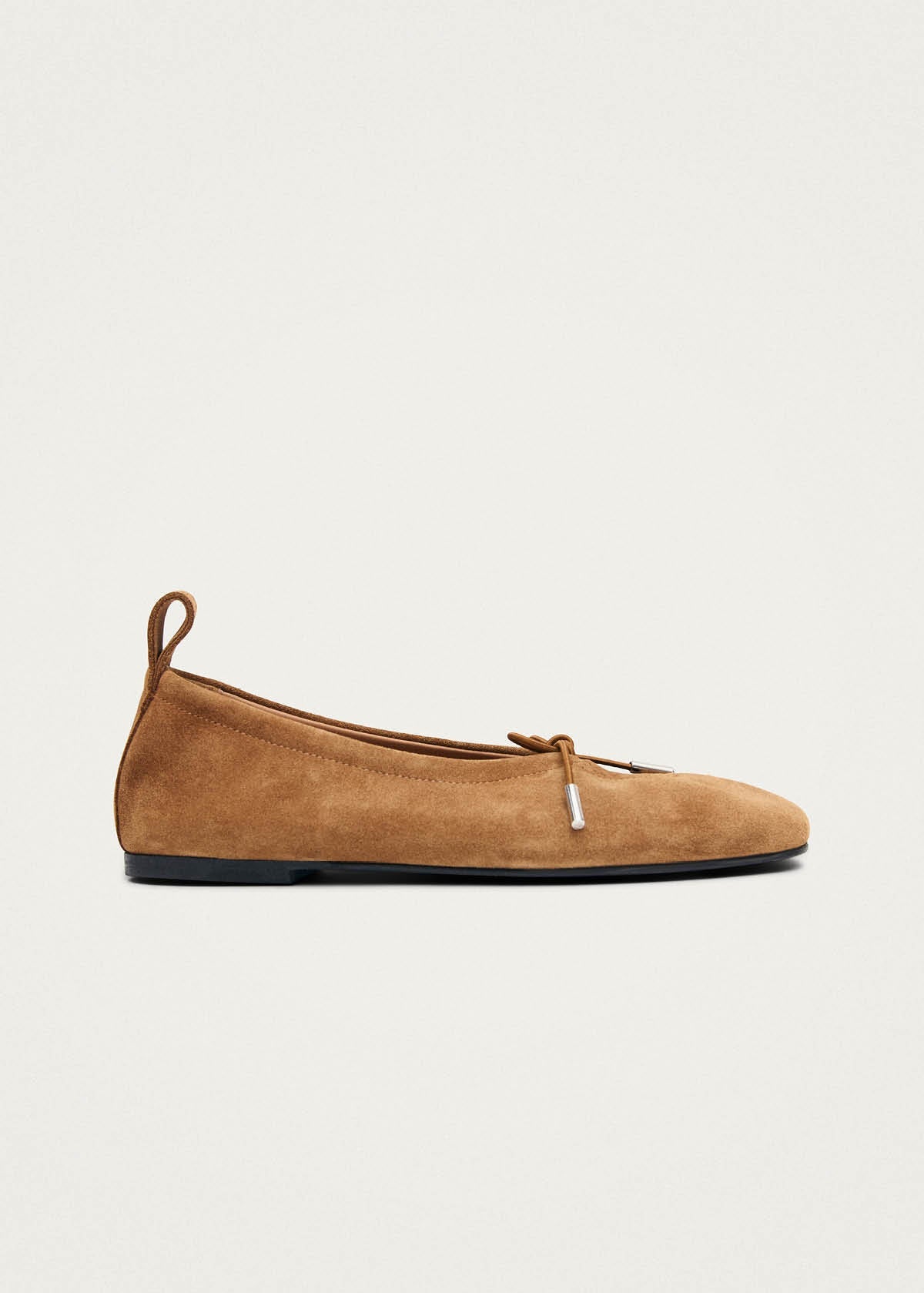 Rosalind Suede Tan Leather Ballet Flats