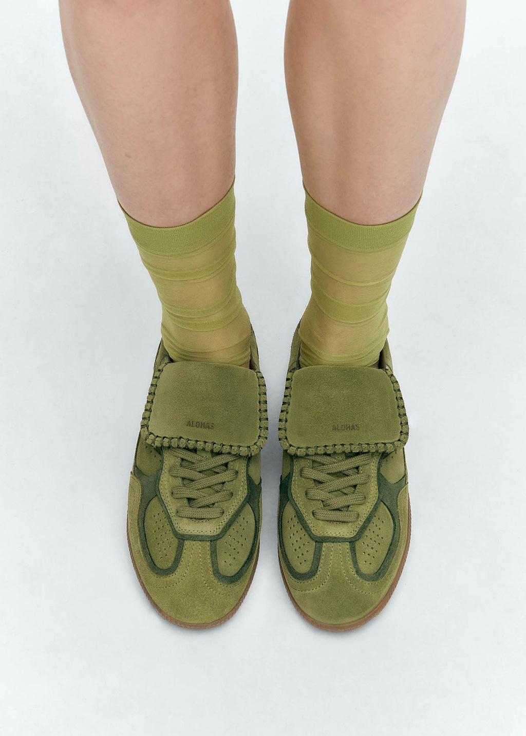 Tb.490 Club Suede Green Leather Sneakers