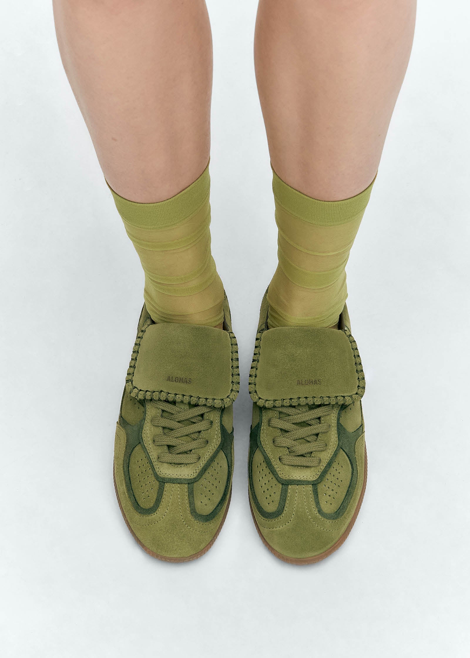 Tb.490 Club Suede Green Leather Sneakers